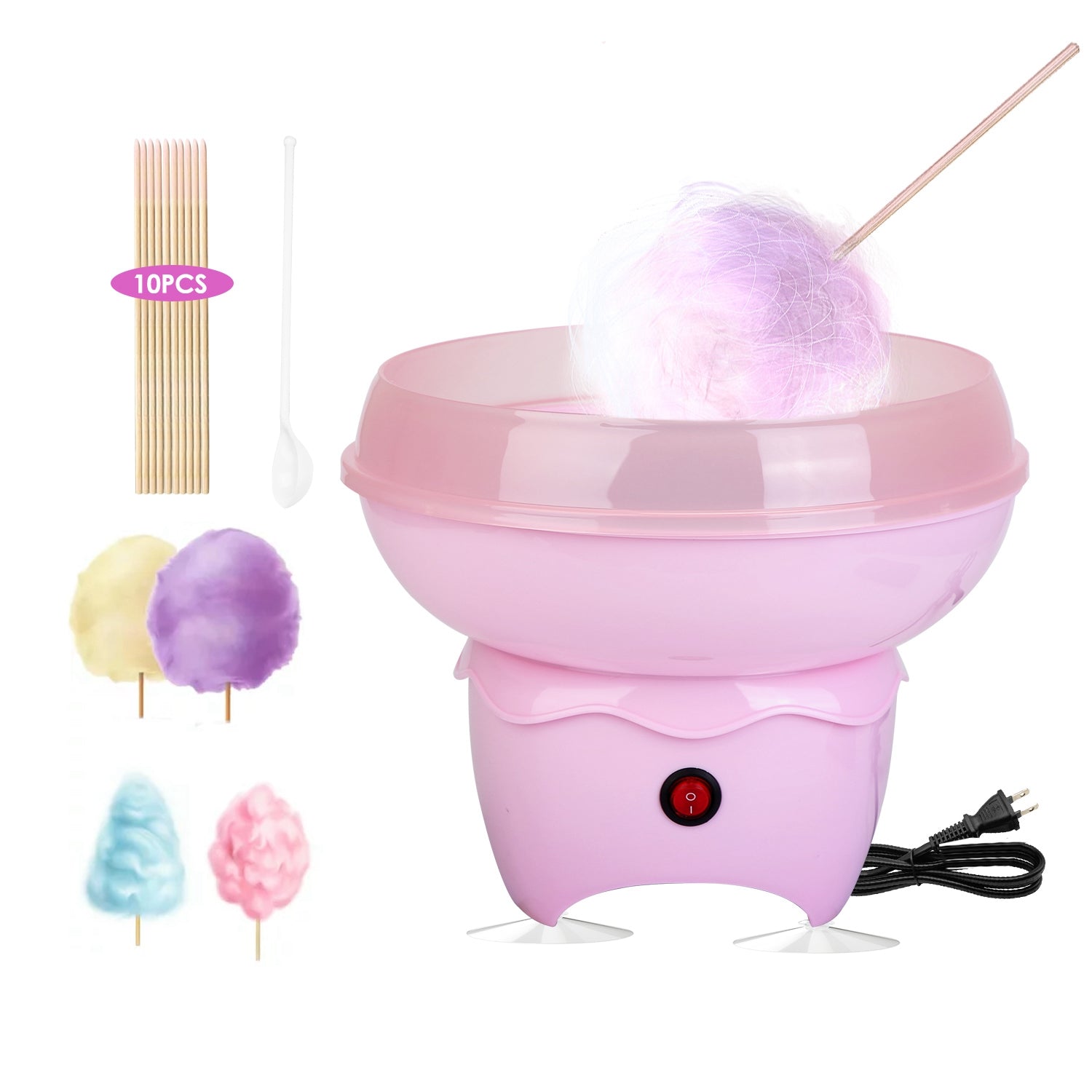 Portable Cotton Candy Maker Electric Candy Machine for Kids Fun