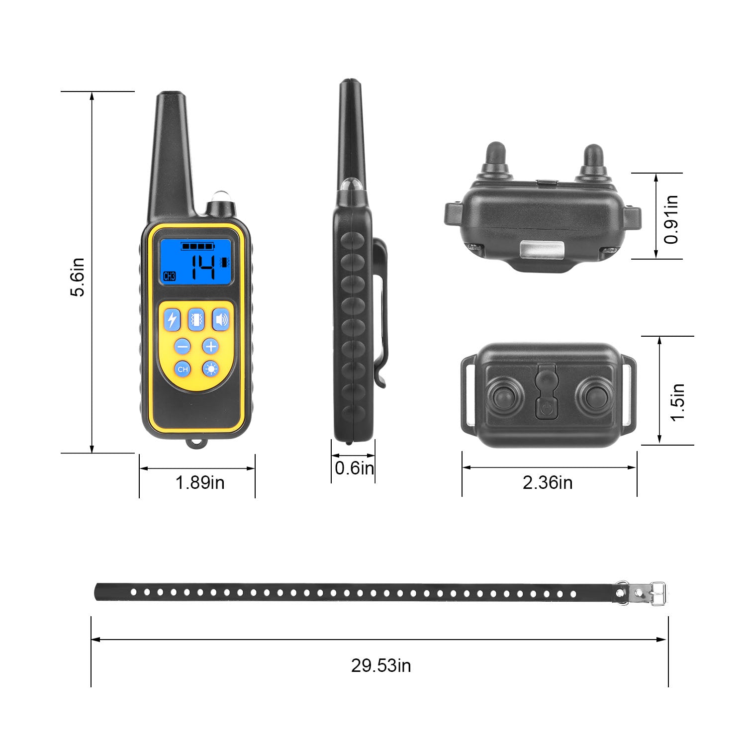 Remote Dog Training Collar with Waterproof Design and 4 Training Modes