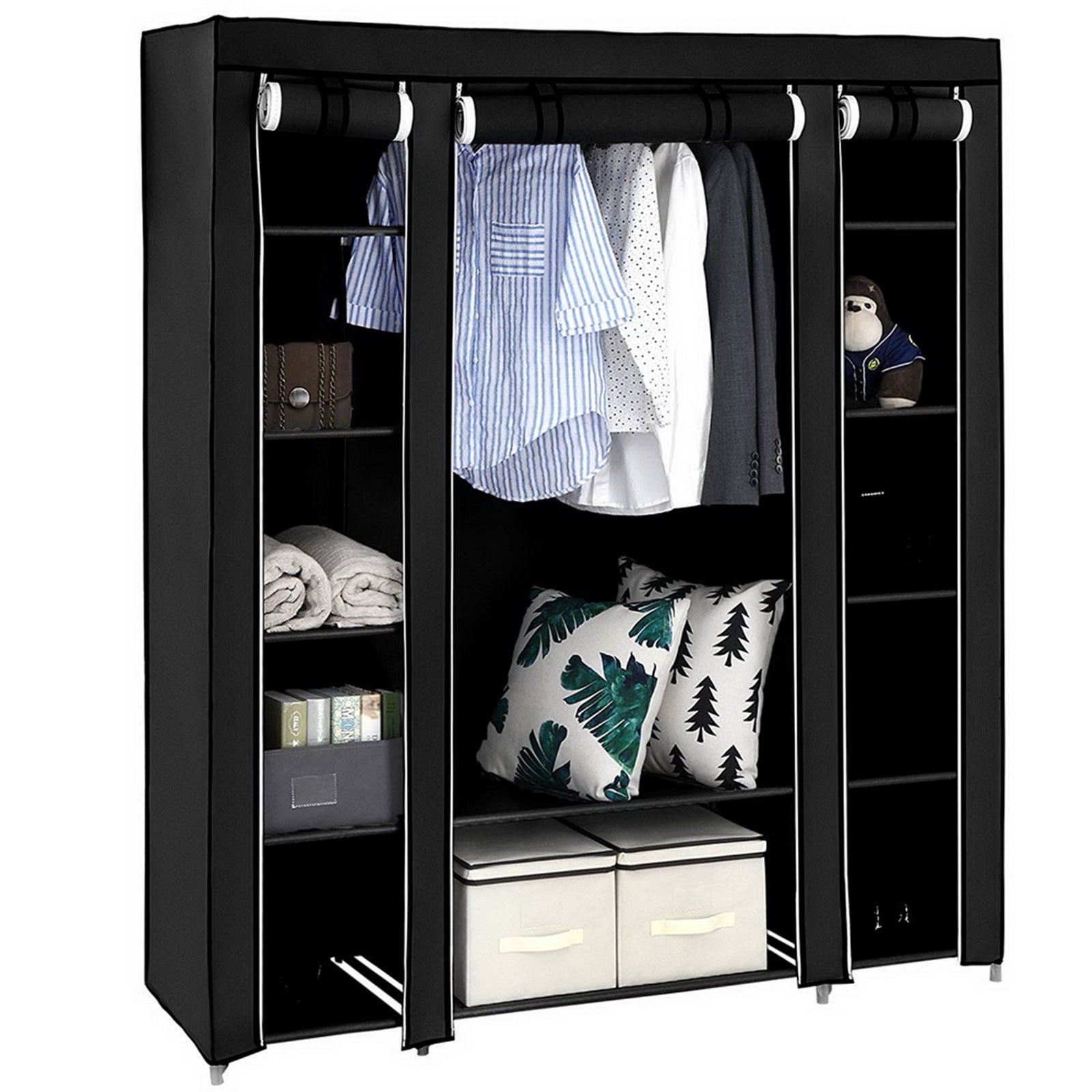 Extra Strong Portable Clothes Closet Wardrobe Organizer