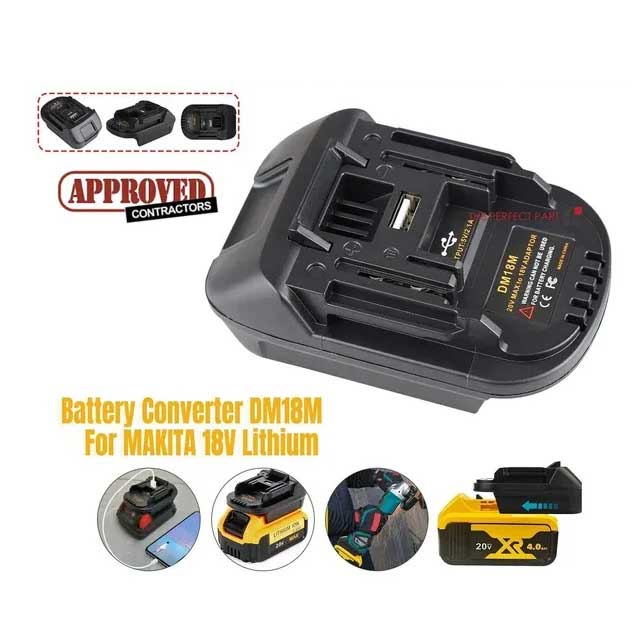 USB Battery Adapter Converter 20V to 18V Power Tool Adapter