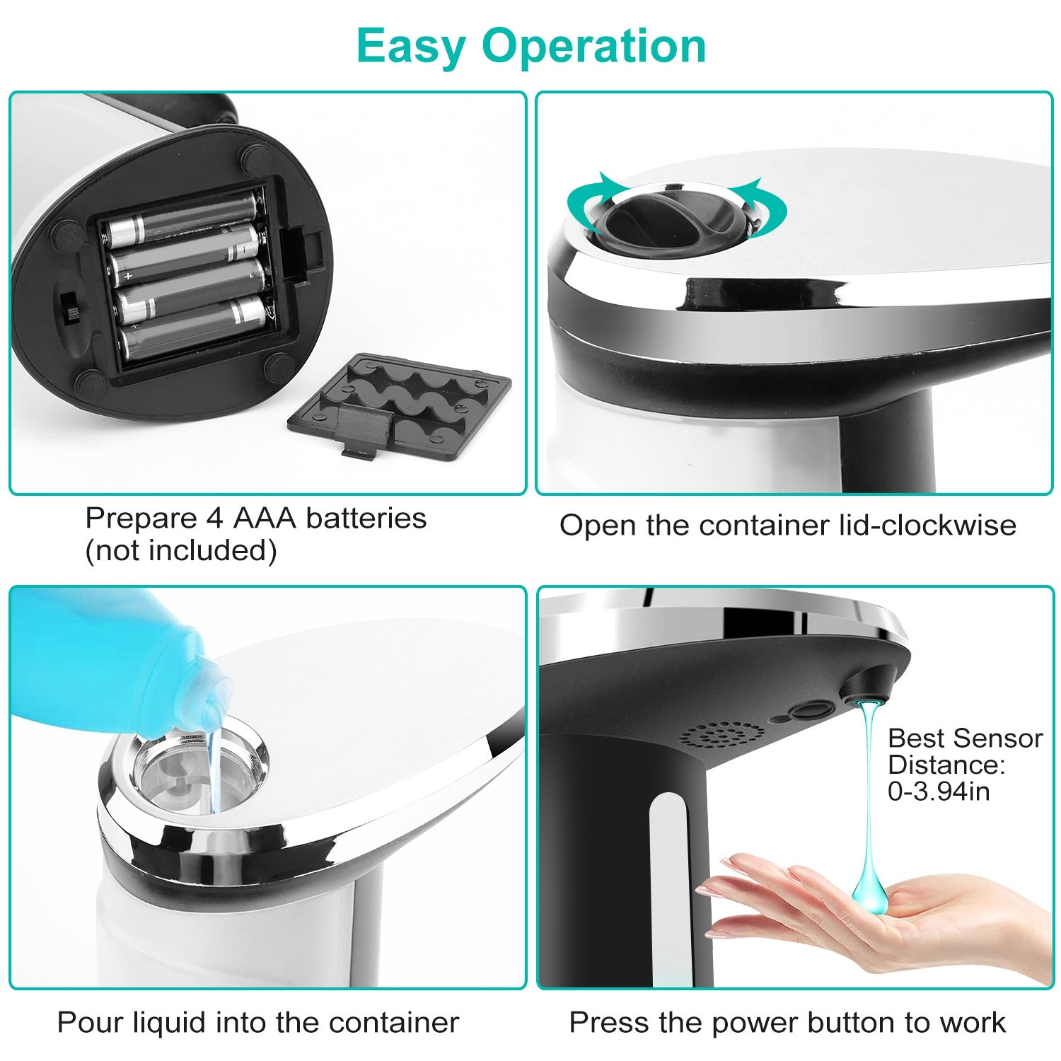 Automatic Soap Dispenser 400ML Touchless Sensor Dispenser