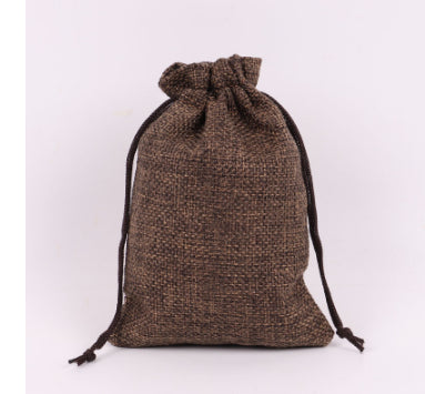 Drawstring Linen Jewelry Gift Bag Mini Rope Pouch Cloth Sets