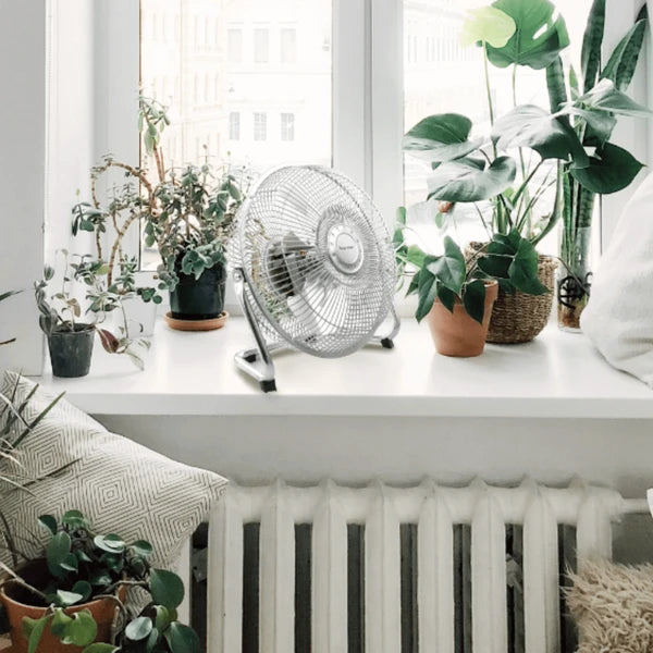 9 Inch High Velocity Metal Floor Fan Powerful Cooling Compact
