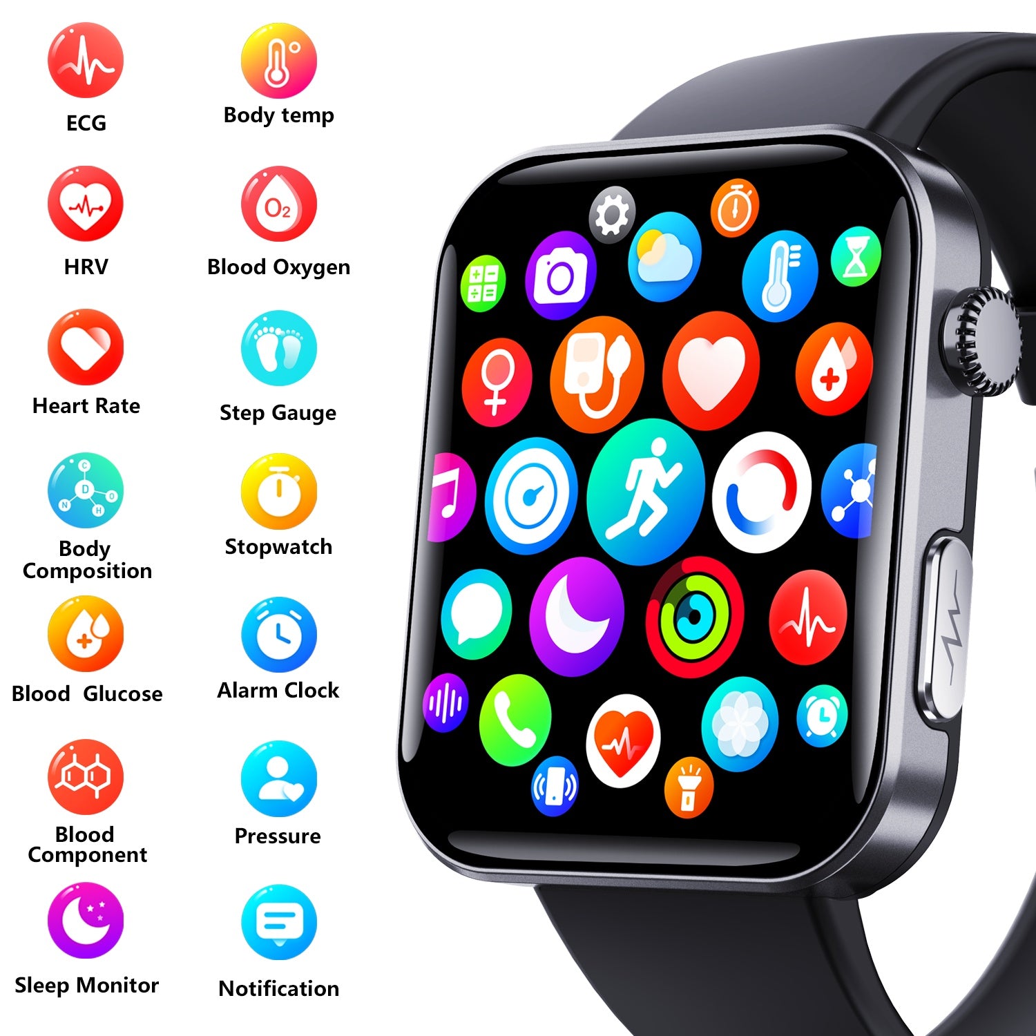 Smart Watch with Bluetooth Call Fitness Tracker Heart Rate SpO2