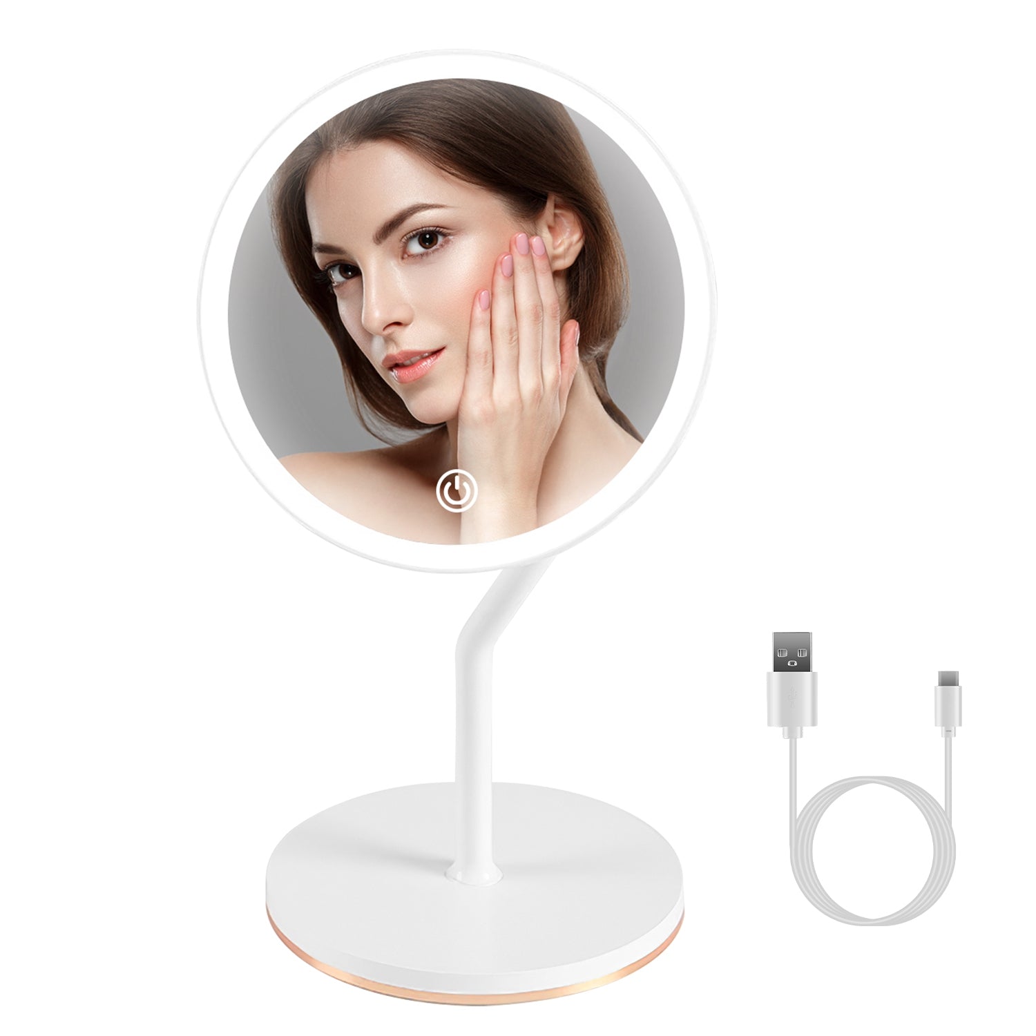 LED Makeup Mirror with 5X Magnification Dimmable Light Vanity
