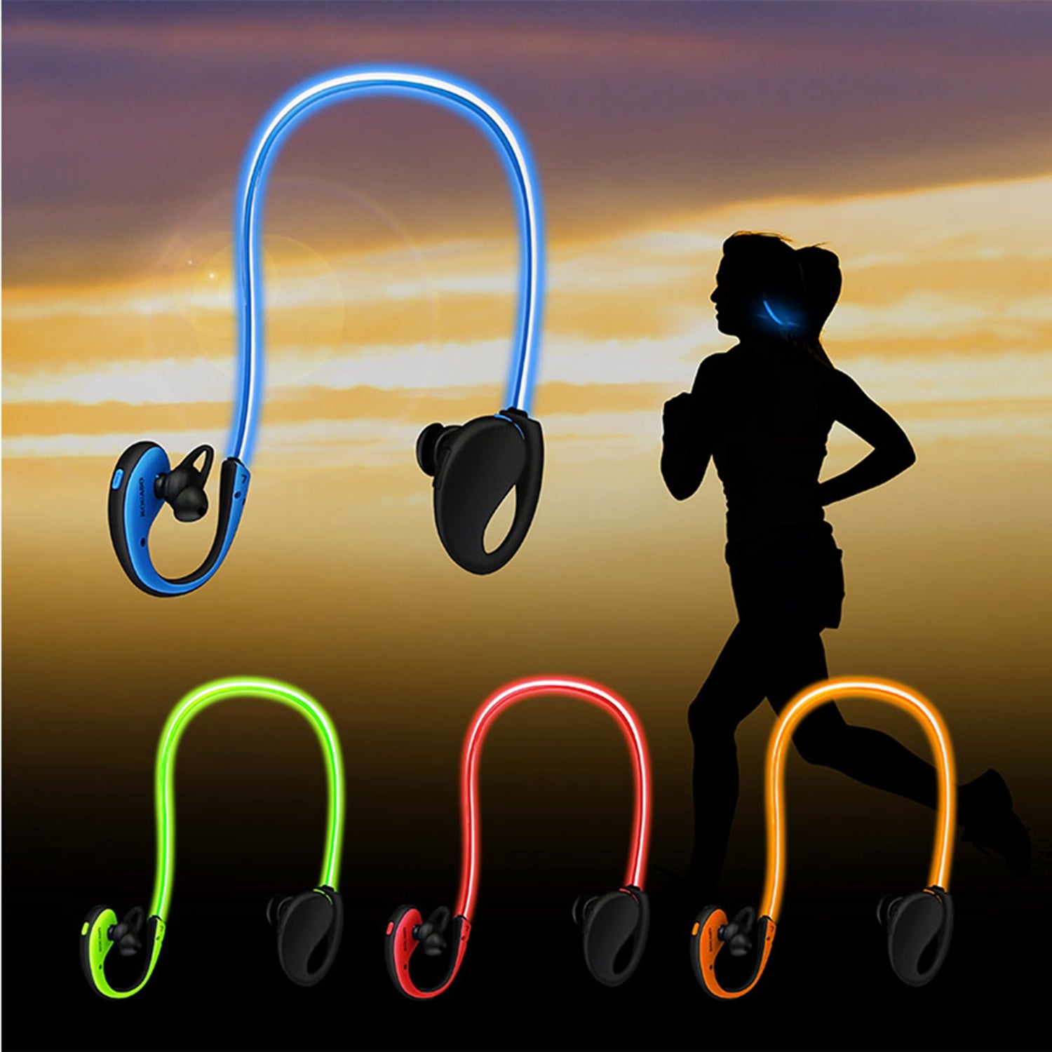 Wireless Neckband Bluetooth 4.1 Sport Earphones Sweatproof HD