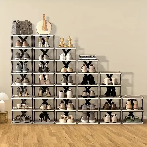 9 Layer Narrow Shoe Rack Space Saving Vertical Organizer Shelf