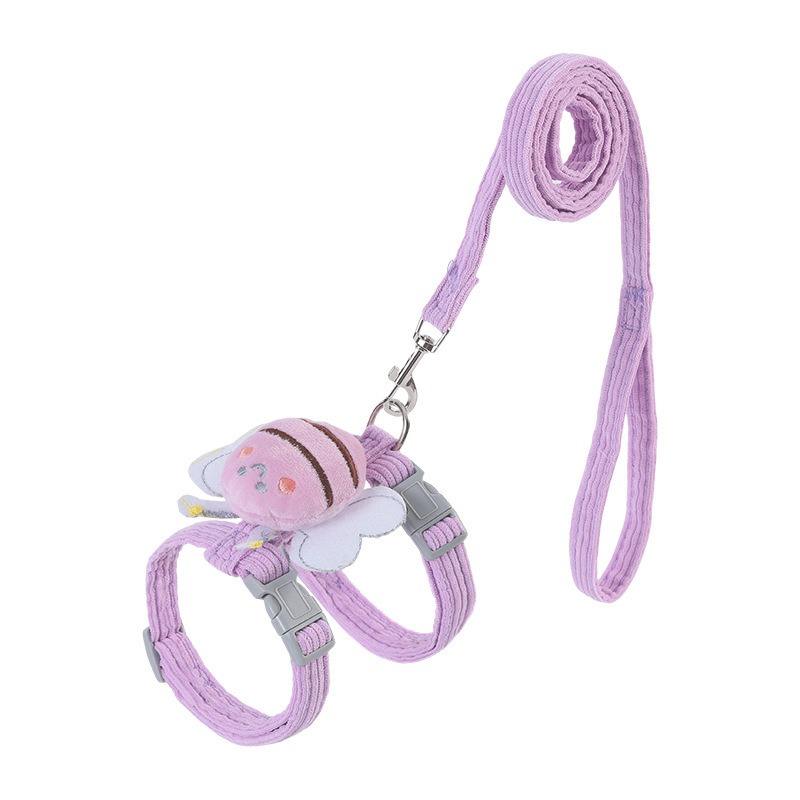 Wing-Shaped Cat Harness Vest with Decorative Traction Rope Set