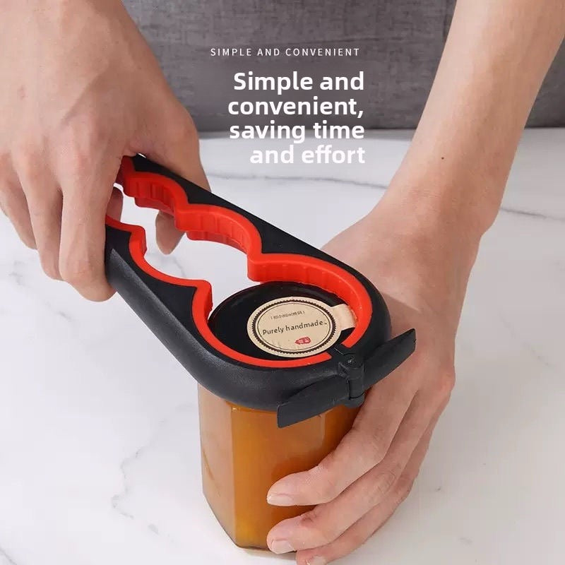 Multi Function Bottle Opener with Non Slip Handle