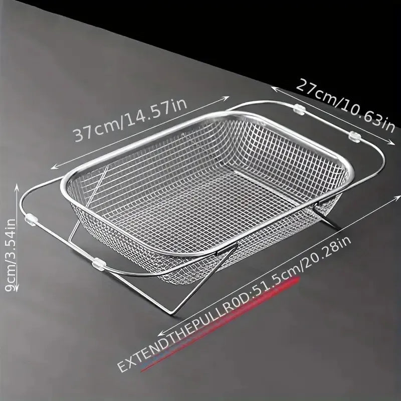 Expandable Sink Drain Basket – Stainless Steel Kitchen Organizer