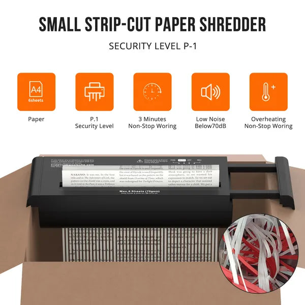 PowerSafe Portable Paper Shredder for Home & Office Use