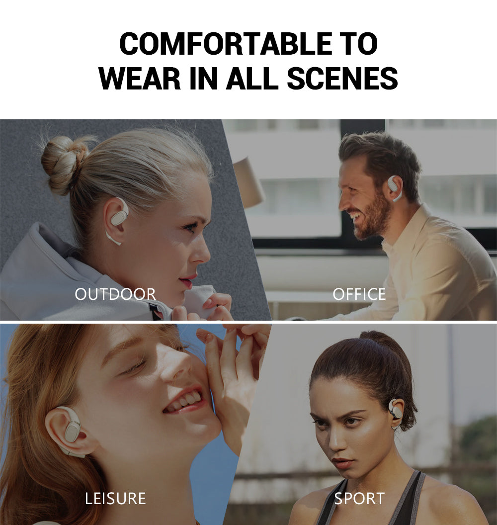 Open Ear Bluetooth 5.3 Wireless Earbuds LED Display Sports Headphones