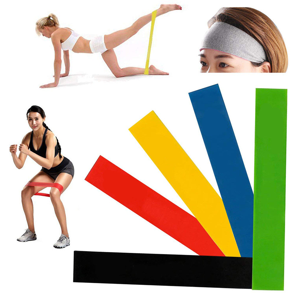 5 Level Resistance Rubber Bands Set for Yoga, Fitness & Full Body Training