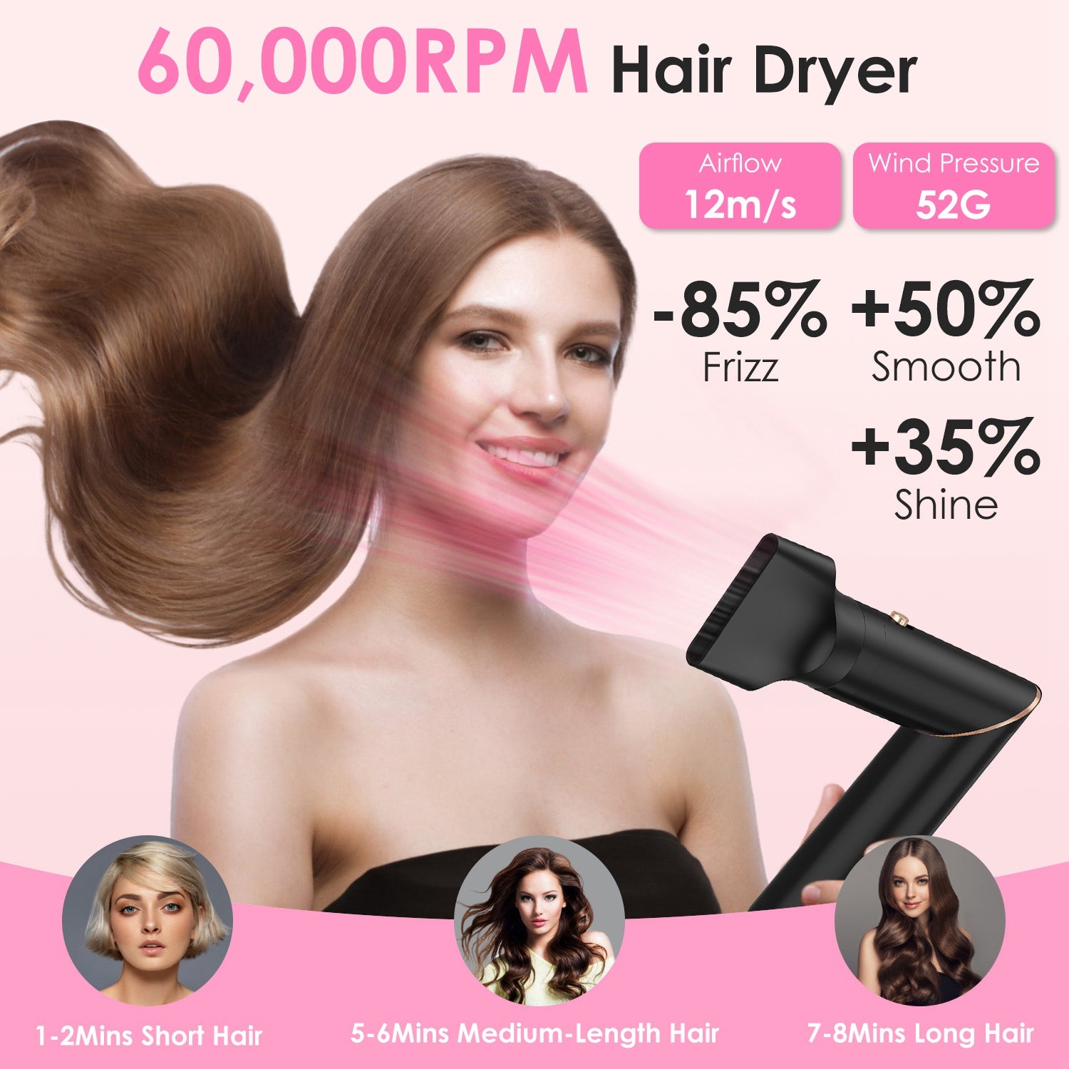 Professional 5-in-1 Hot Air Styler for Curling & Volumizing