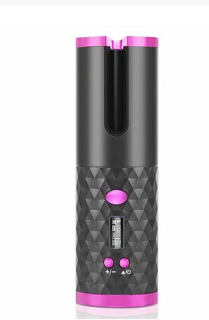 Cordless Auto Hair Curler LCD – Professional Rotating Curling Iron