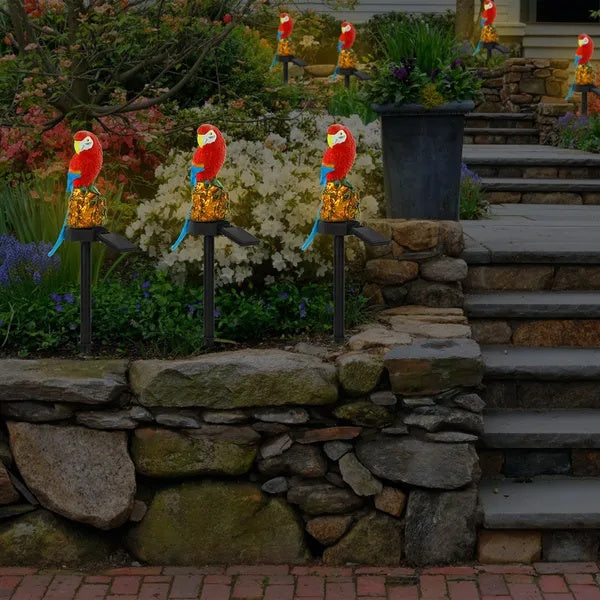 Charming Solar Parrot Garden Light Waterproof LED Outdoor Decor