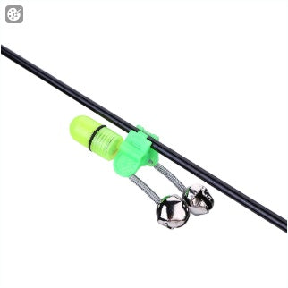 LED Night Fishing Bite Alarm with Bells Rod Tip Clip