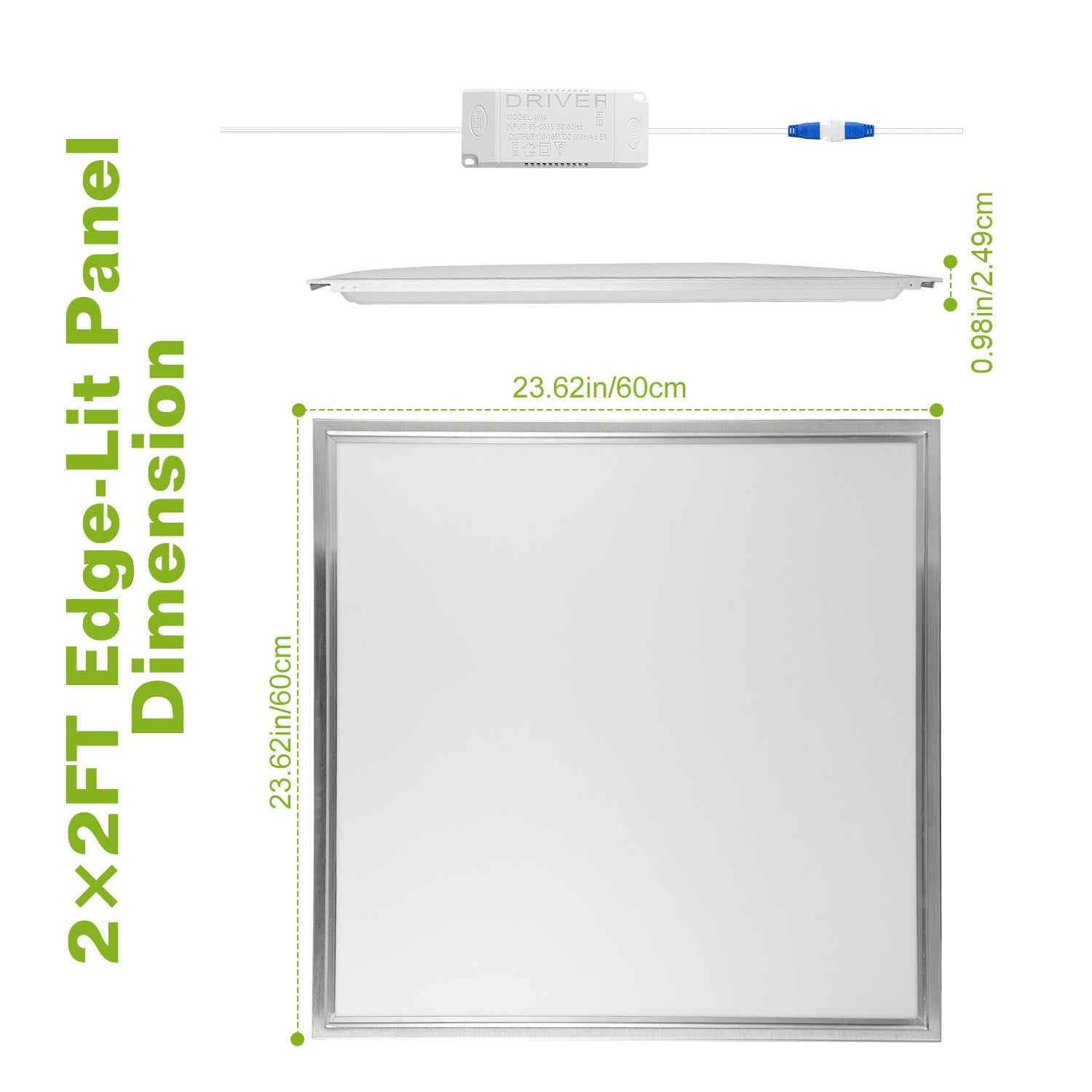 2x2 LED Panel Light 48W 72W Ceiling Flat Light High Brightness