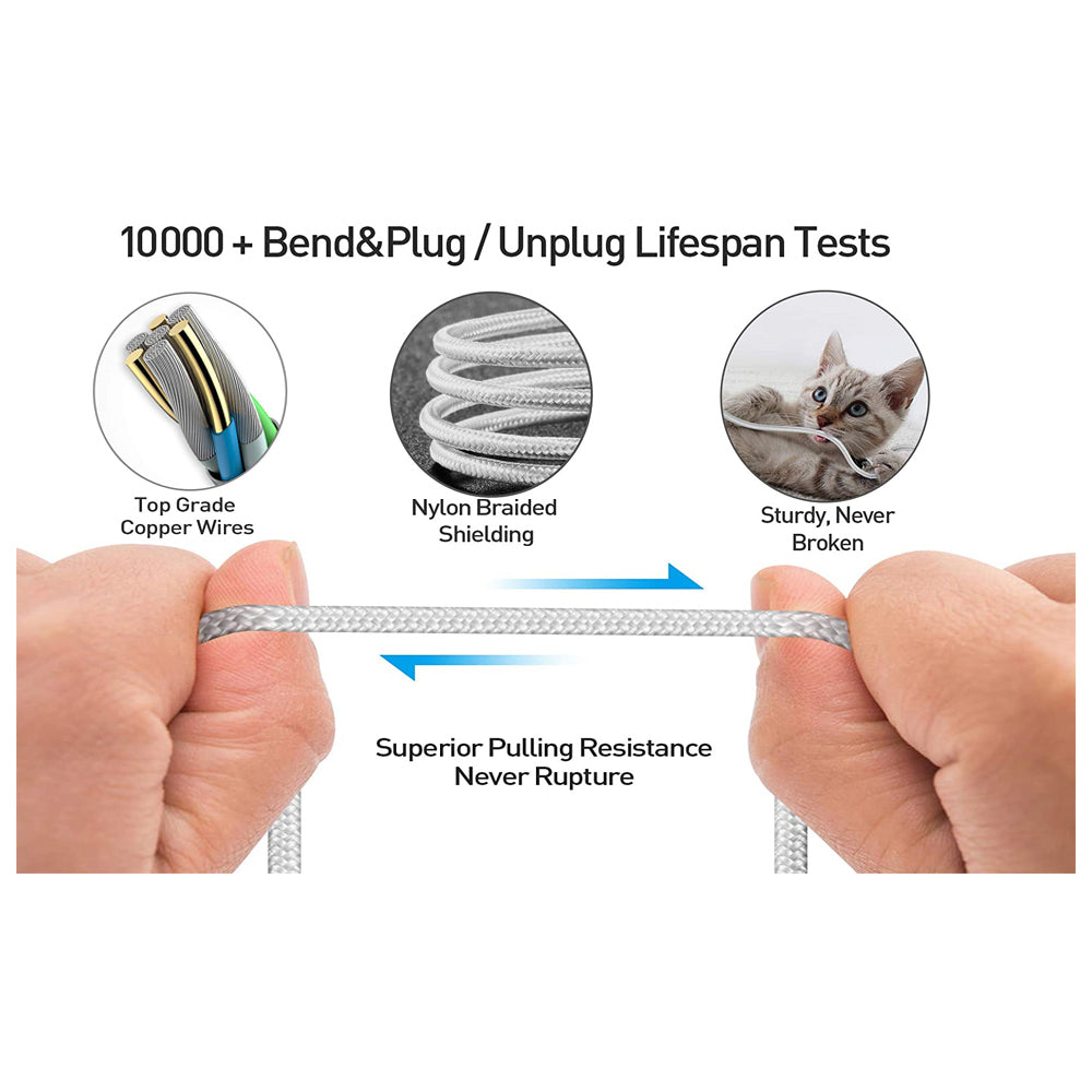 MFi Certified USB Cable Fast Charging Nylon Braided Premium