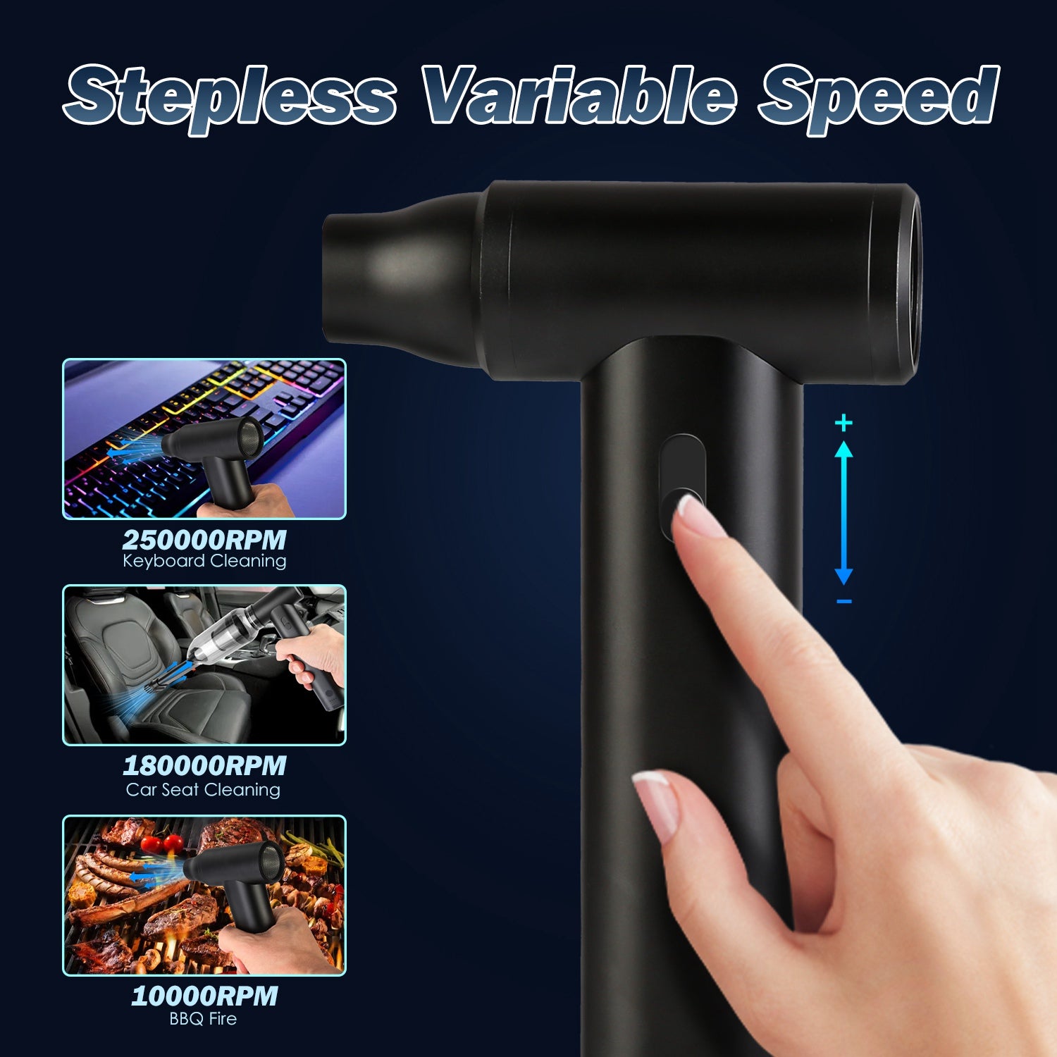 Cordless Compressed Air Duster 250000RPM Brushless Motor