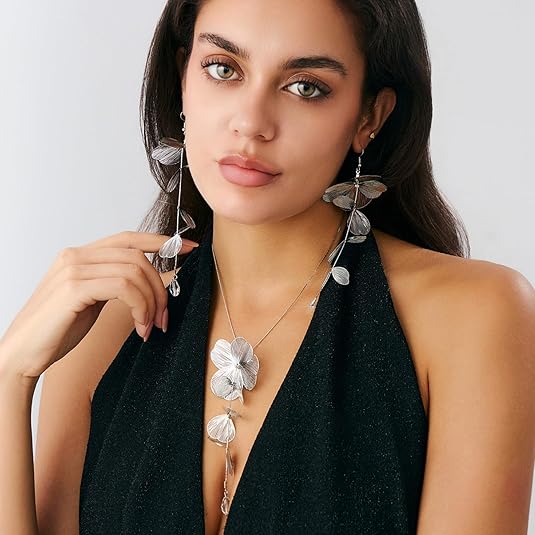 Luxury Gold Leaf Choker Necklace Boho Ginkgo Tassel Style