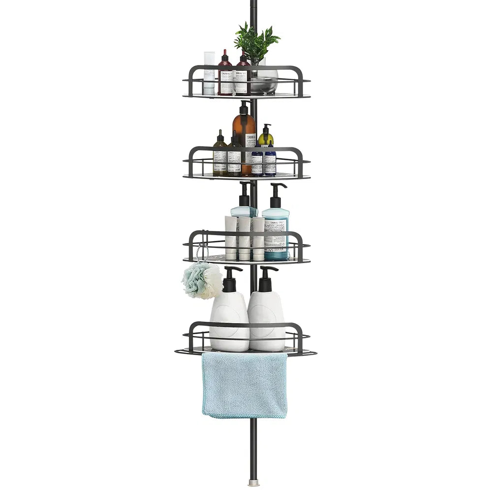 Rust Resistant Corner Shower Caddy with Adjustable Shelves
