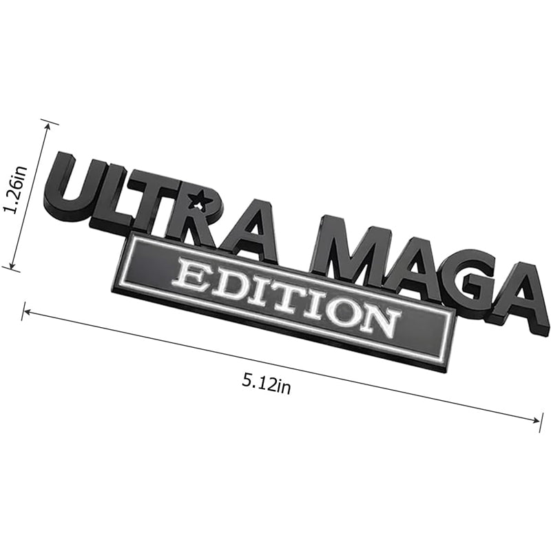 2PCS Ultra Edition 3D Metal Car Emblem Badge Sticker