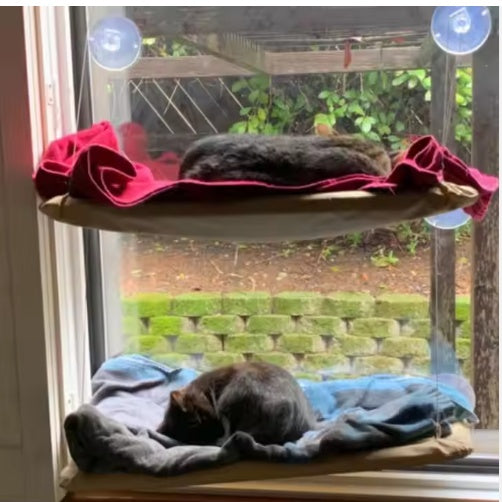 Premium Window Cat Hammock Strong Suction Cup Cozy Lounge Bed