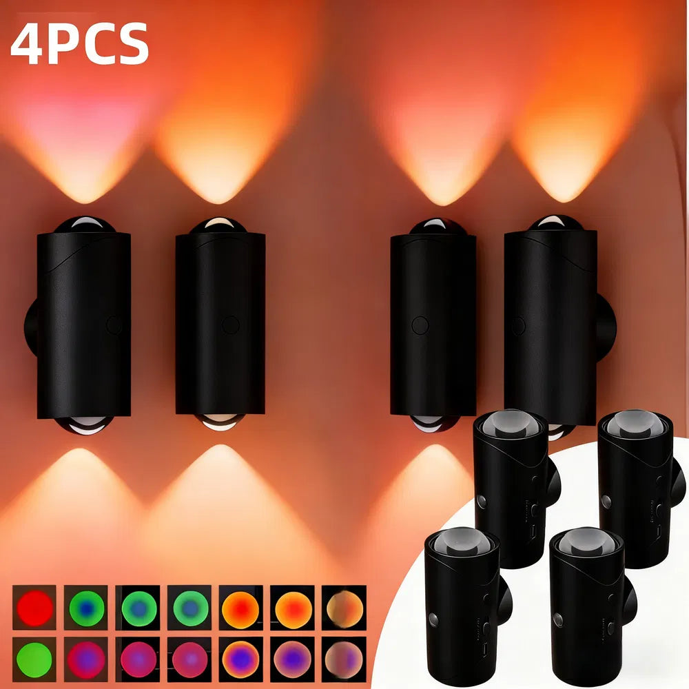 LED Motion Sensor Night Light Rechargeable Magnetic Wall Lamp