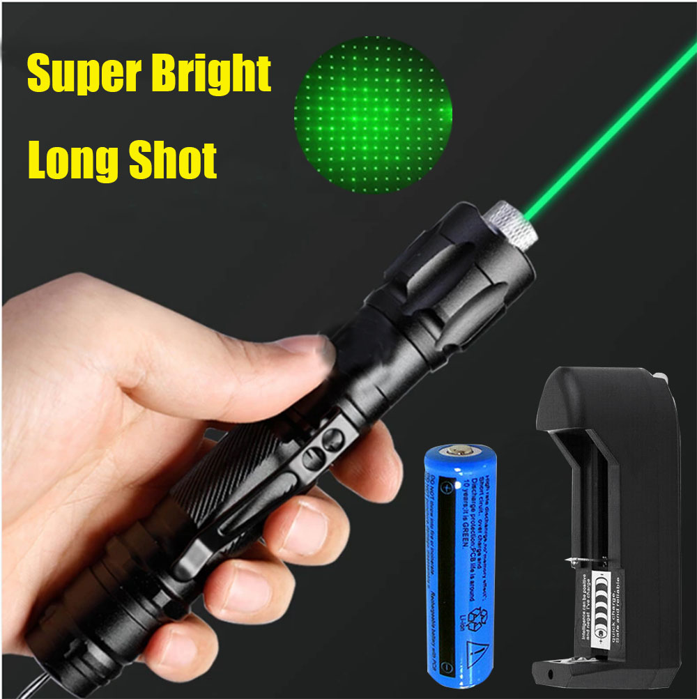 Ultra Bright Green Laser Pointer USB Rechargeable Pen Beam