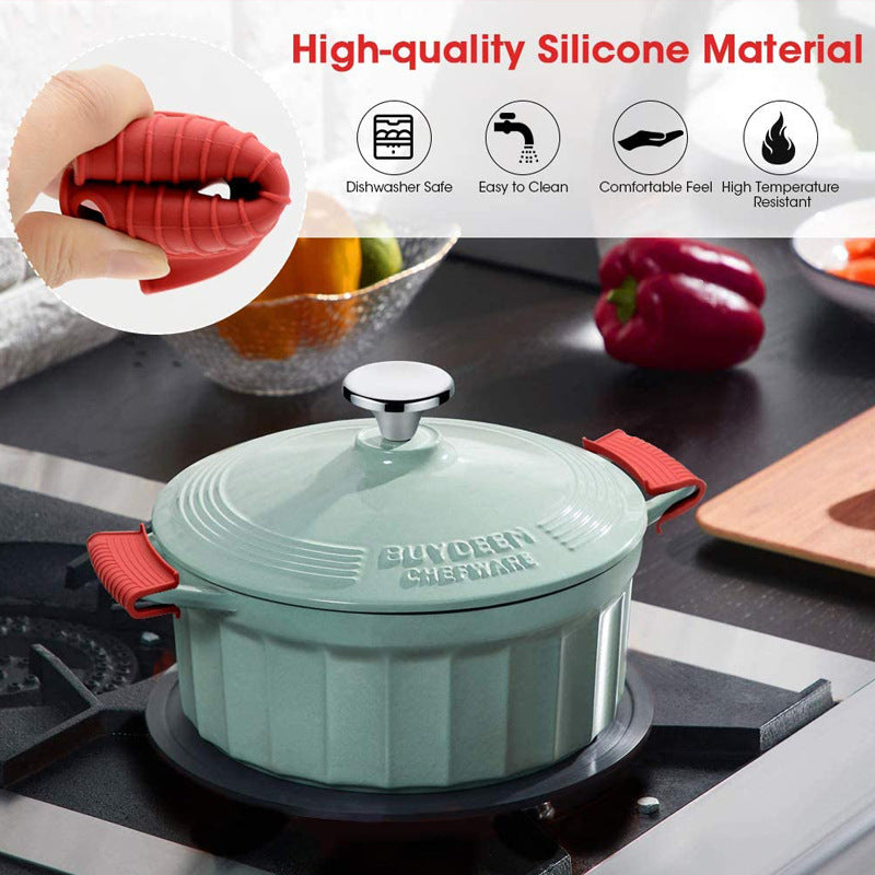 3-Piece Silicone Handle Covers for Cast Iron Skillets Set