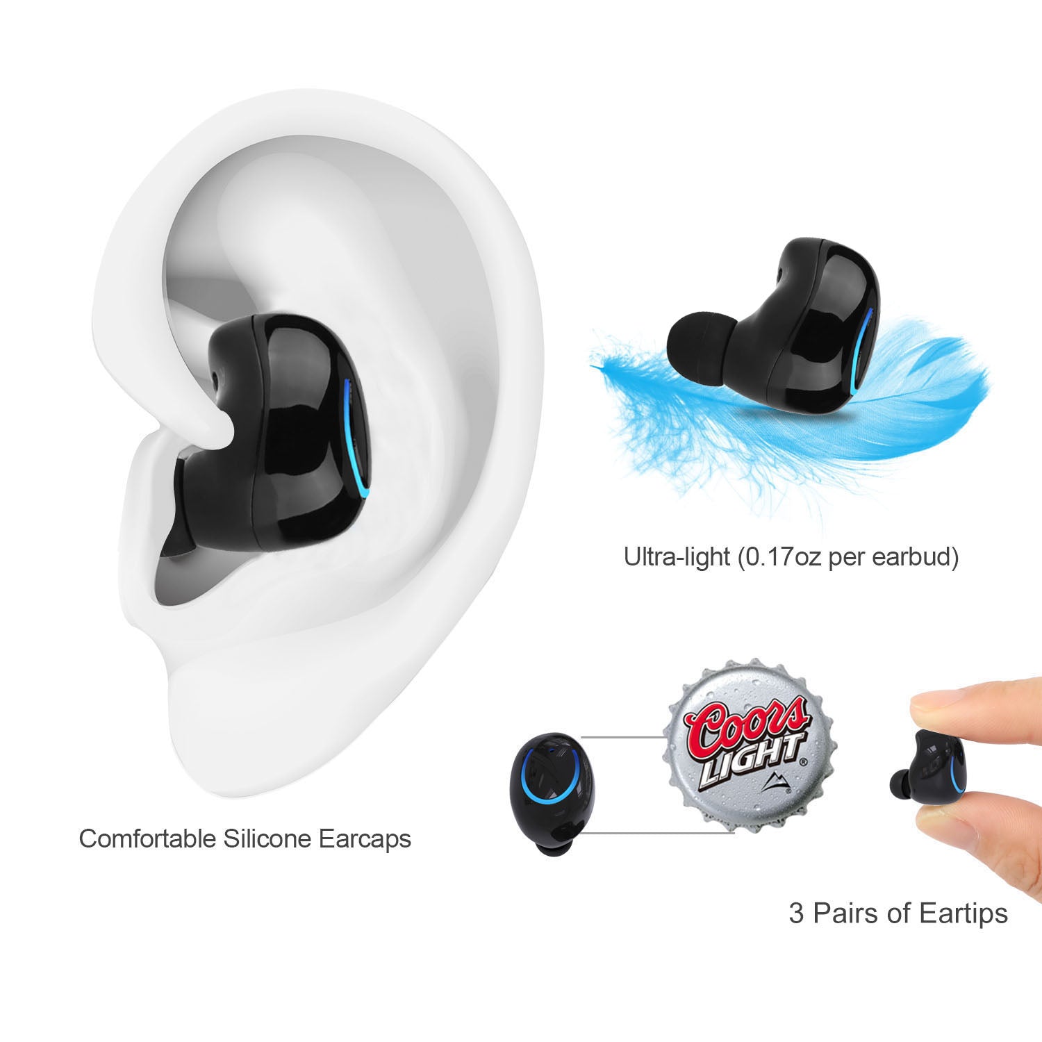 TWS Wireless Stereo Earbuds Bluetooth Headphones High Quality