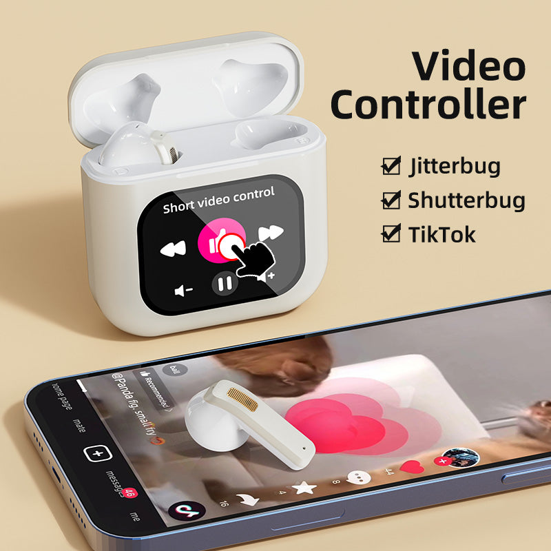 TWS Smart Screen ANC Earbuds Noise Canceling MP3 Playback
