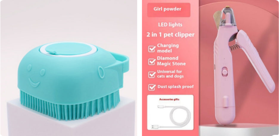 Premium 2in1 Pet Nail Clipper LED Light Safe Grooming Trimmer