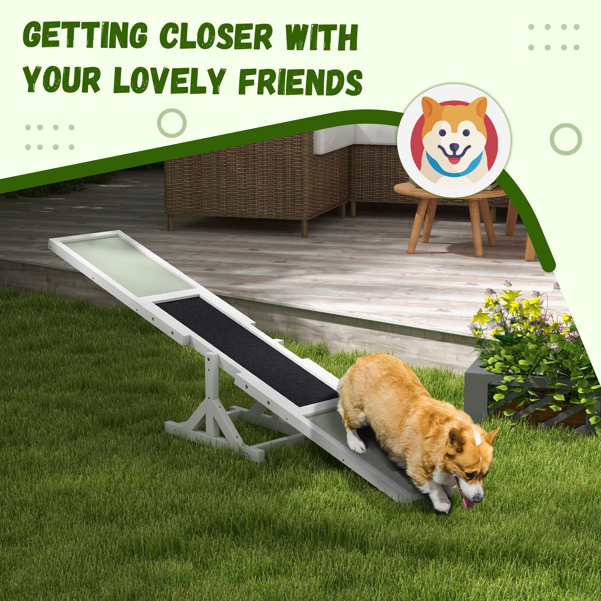 Professional Wooden Dog Agility Seesaw for Training and Exercise