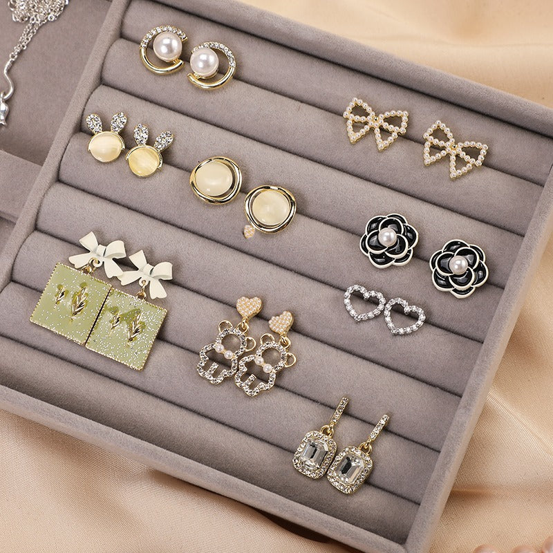 Premium Gray Jewelry Tray Elegant Organizer for Accessories