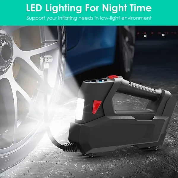 Portable 120PSI Tire Inflator 12V Air Compressor with Digital Display
