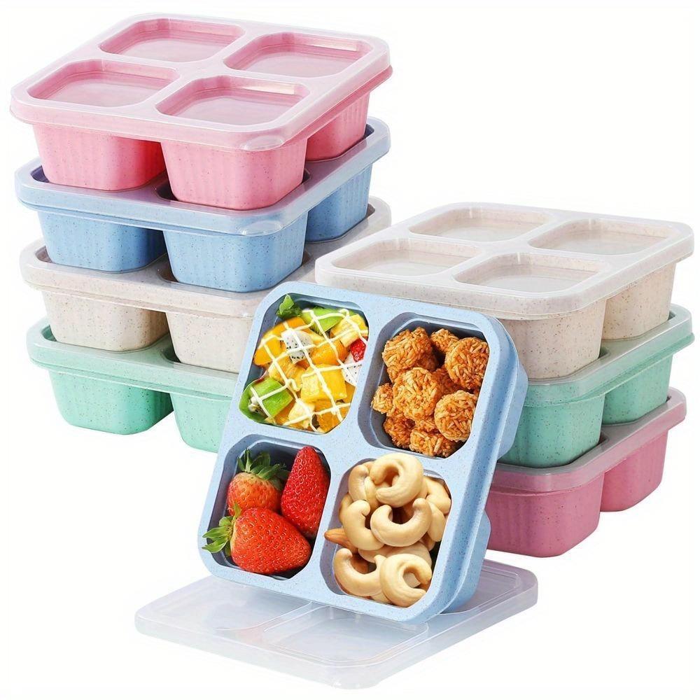 Portable 4 Compartment Eco Lunch Box for Daily Use