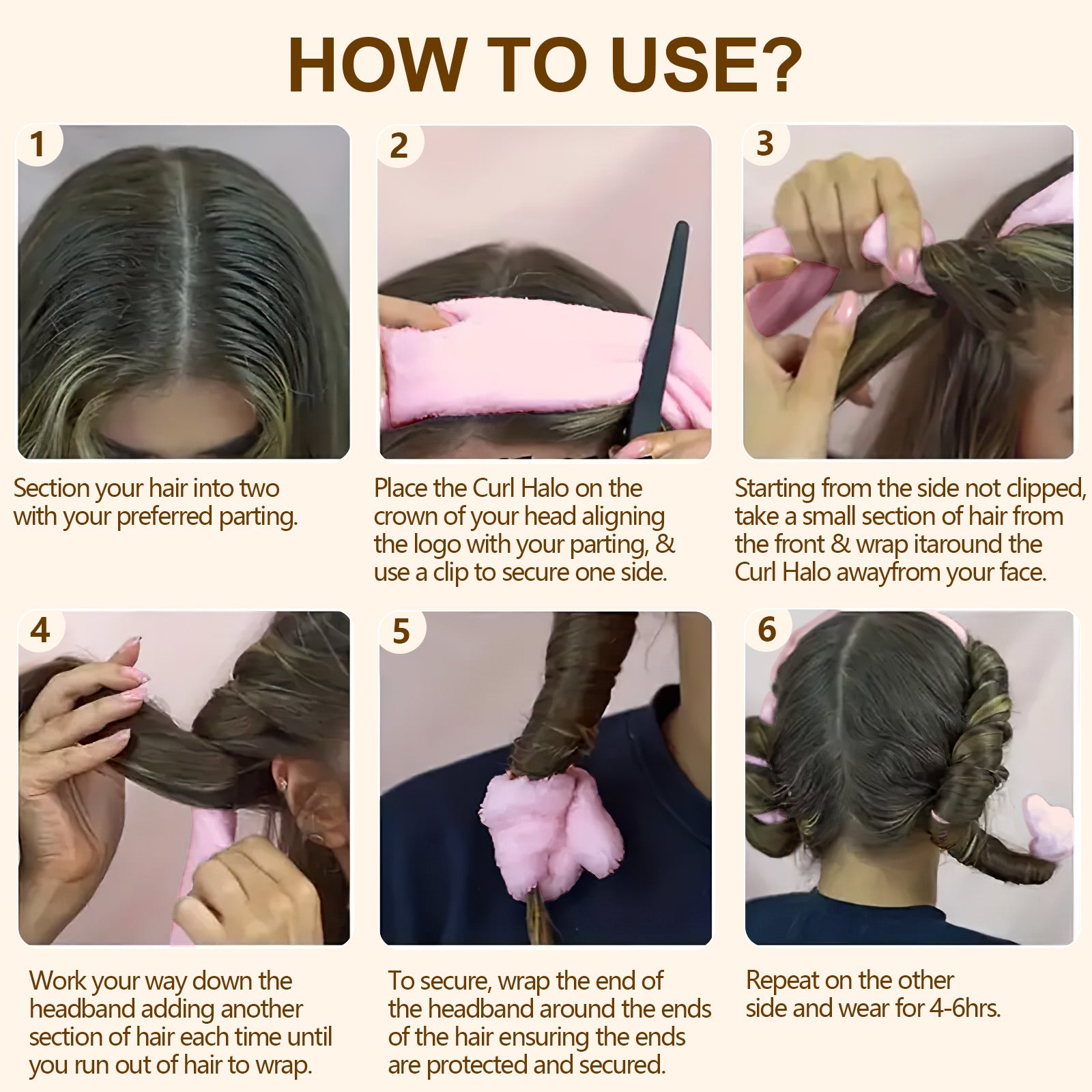 Heatless Satin Hair Curler Damage-Free Overnight Curling Set