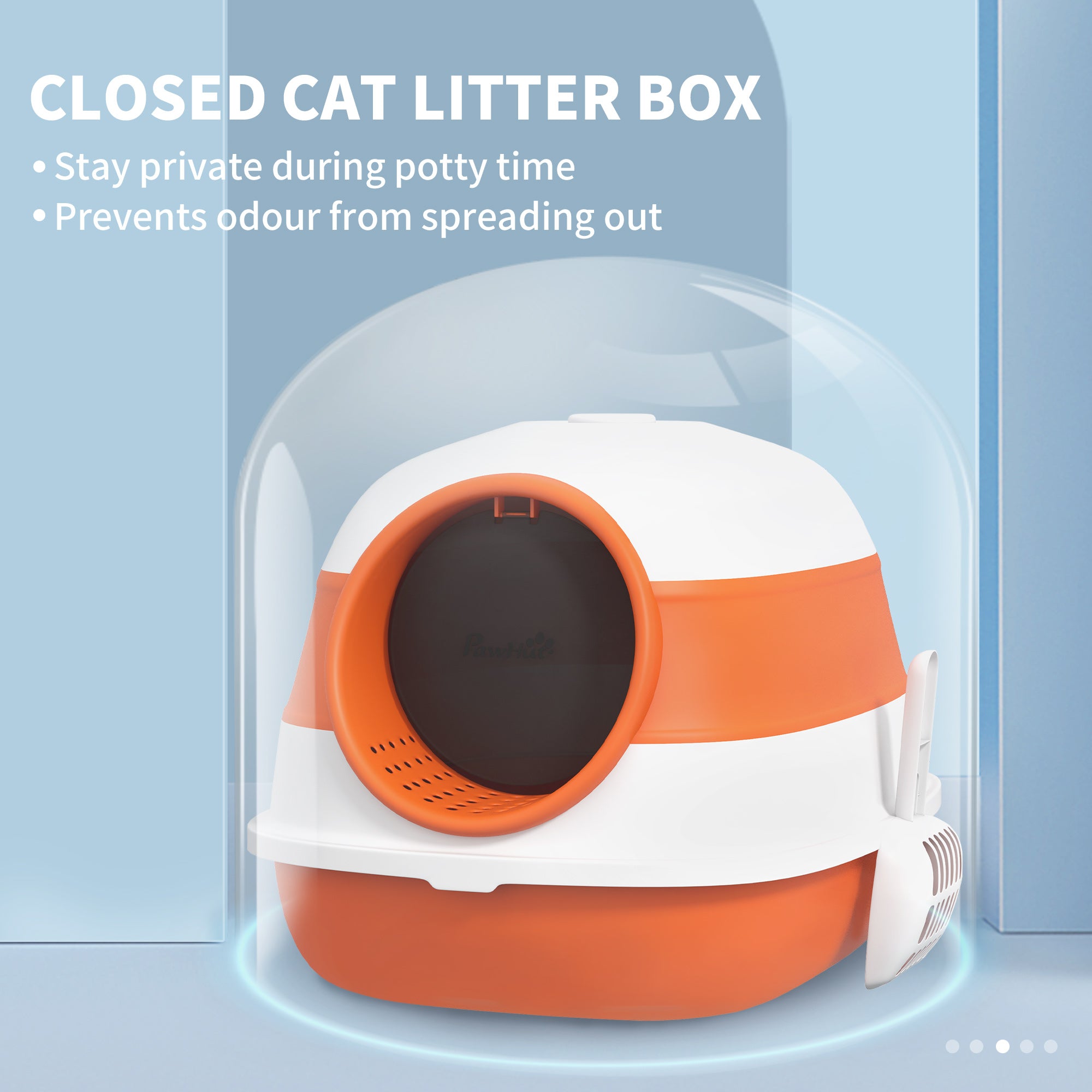 Premium Dome Covered Cat Litter Box with Lid for Privacy and Clean