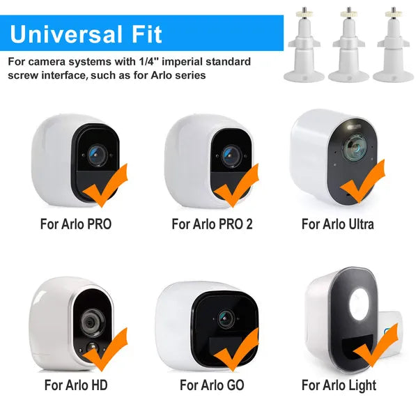 3 Pack Arlo Camera Wall Mount 360 Adjustable Security Holder