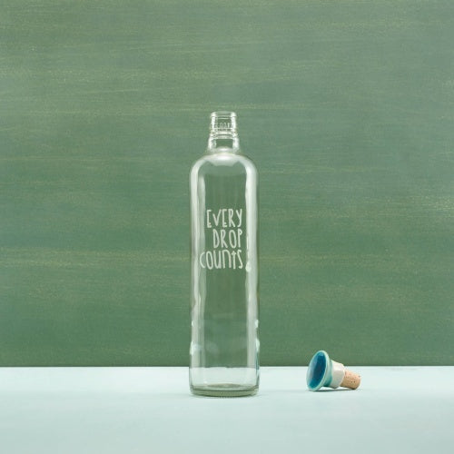750ml Drop Glass Water Bottle with Ceramic Stopper