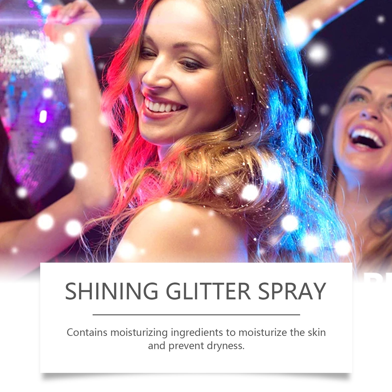 Glitter Highlighter Spray for Face Body Hair and Clavicle Glow