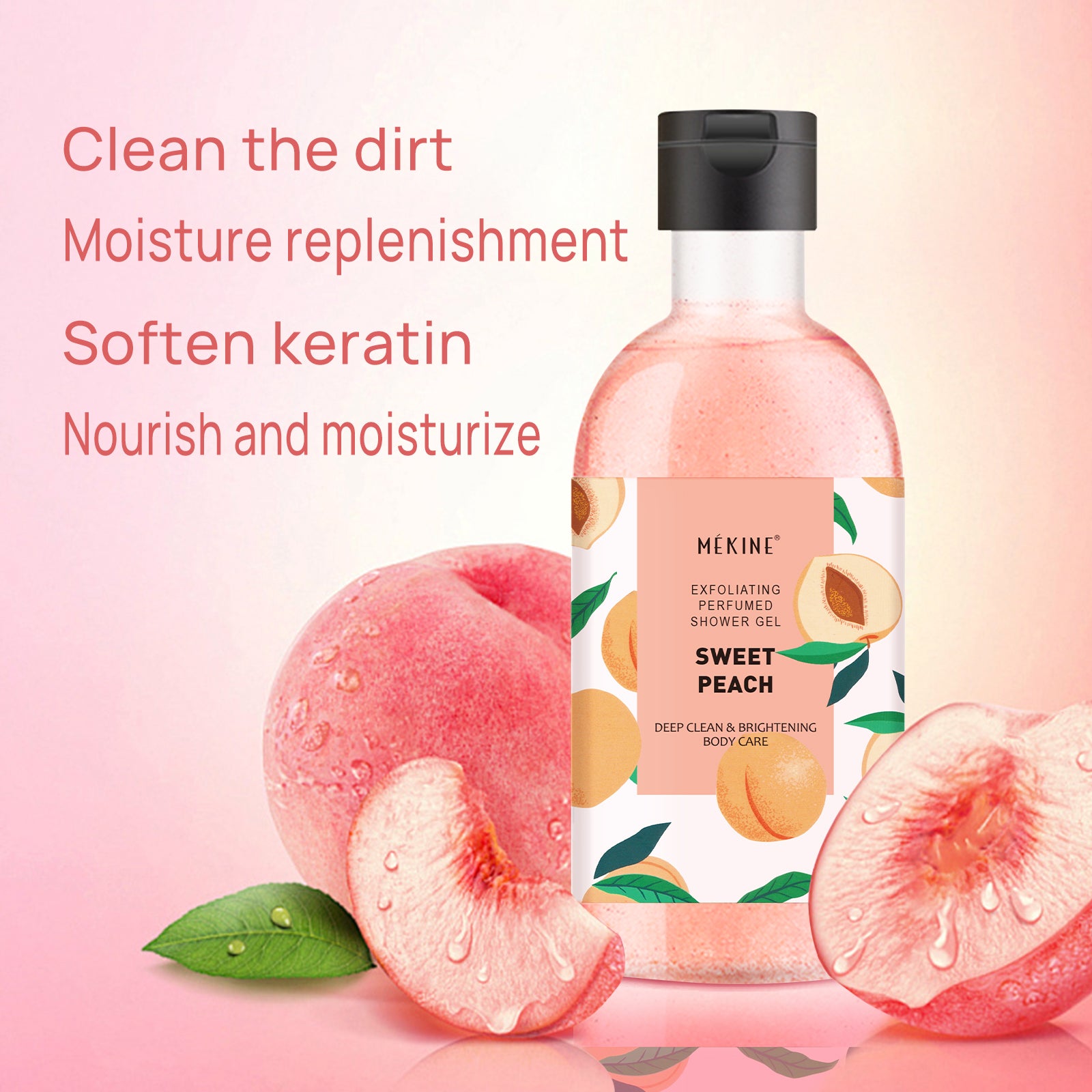 Refreshing Peach Shower Gel for Soft Smooth & Fragrant Skin