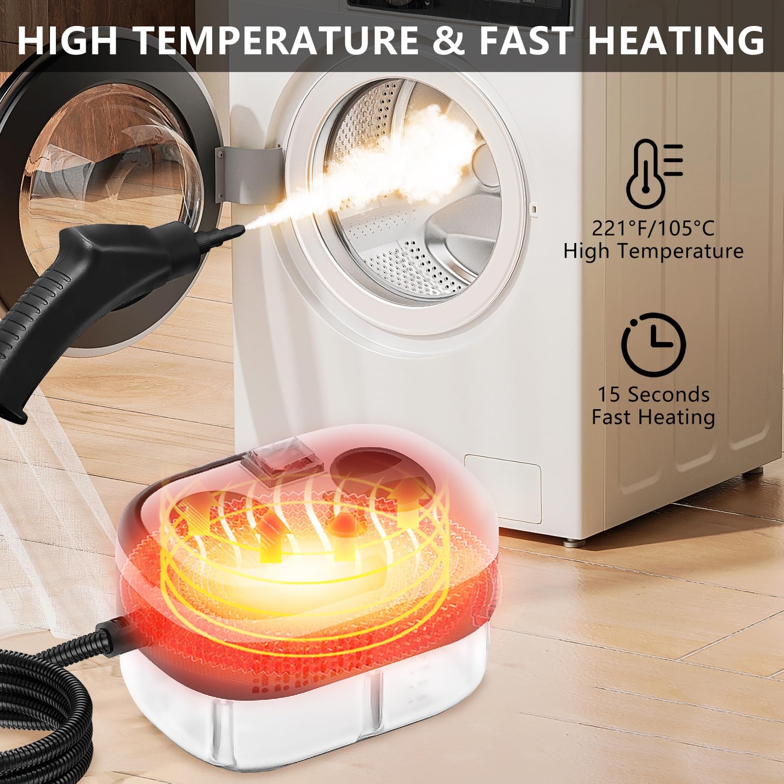 Handheld Steam Cleaner 2500W High Pressure Cleaning Steamer