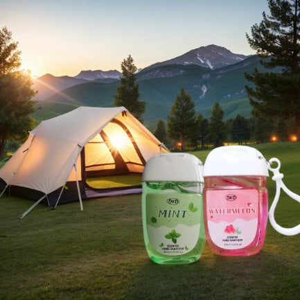 Premium 2Pack Hand Sanitizer Gel Mint Watermelon Travel Hook