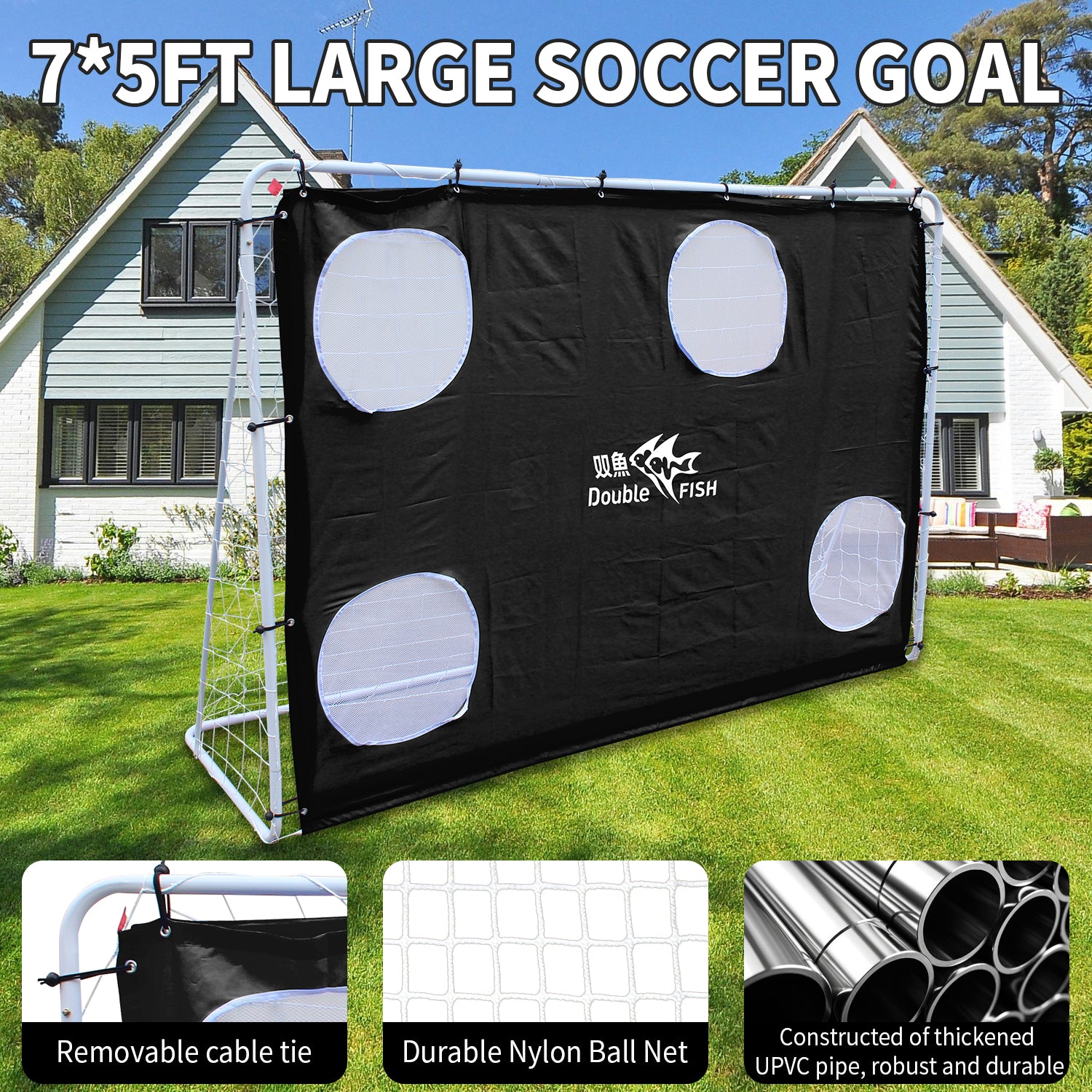 7.5ft x 5ft Professional Soccer Goal Net Heavy Duty