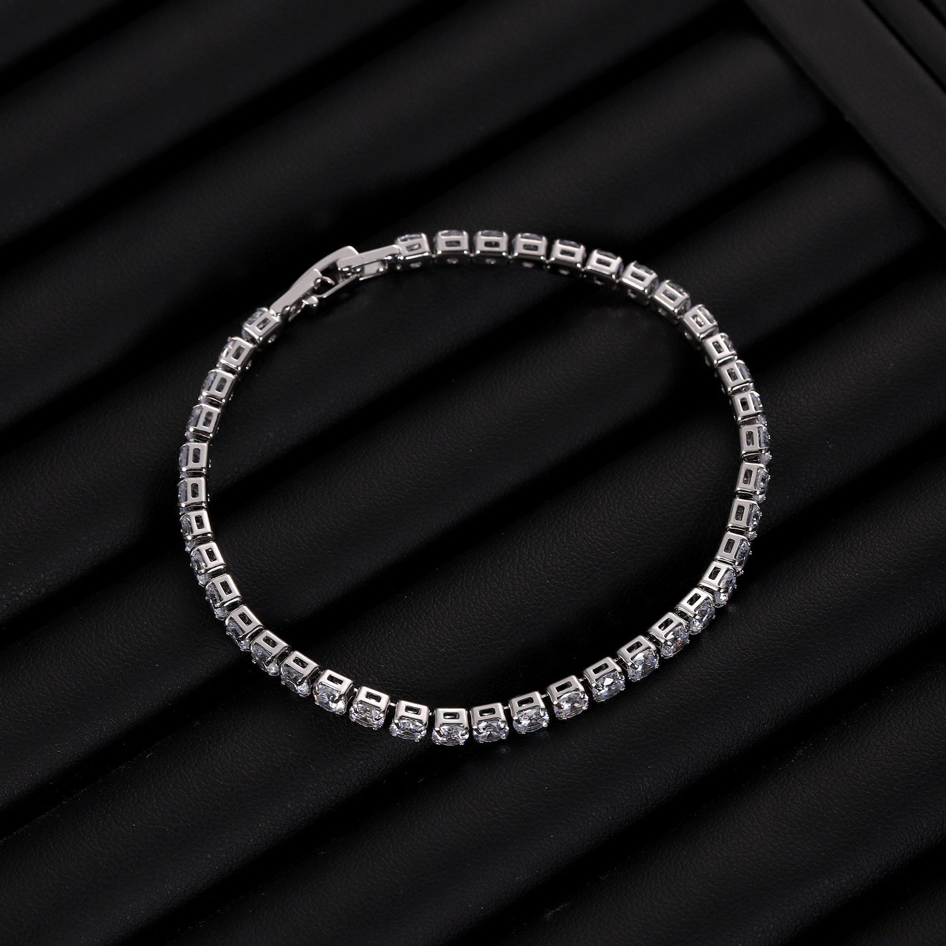 Luxury Zircon Bracelet Unisex Adjustable Elegant Daily Wear