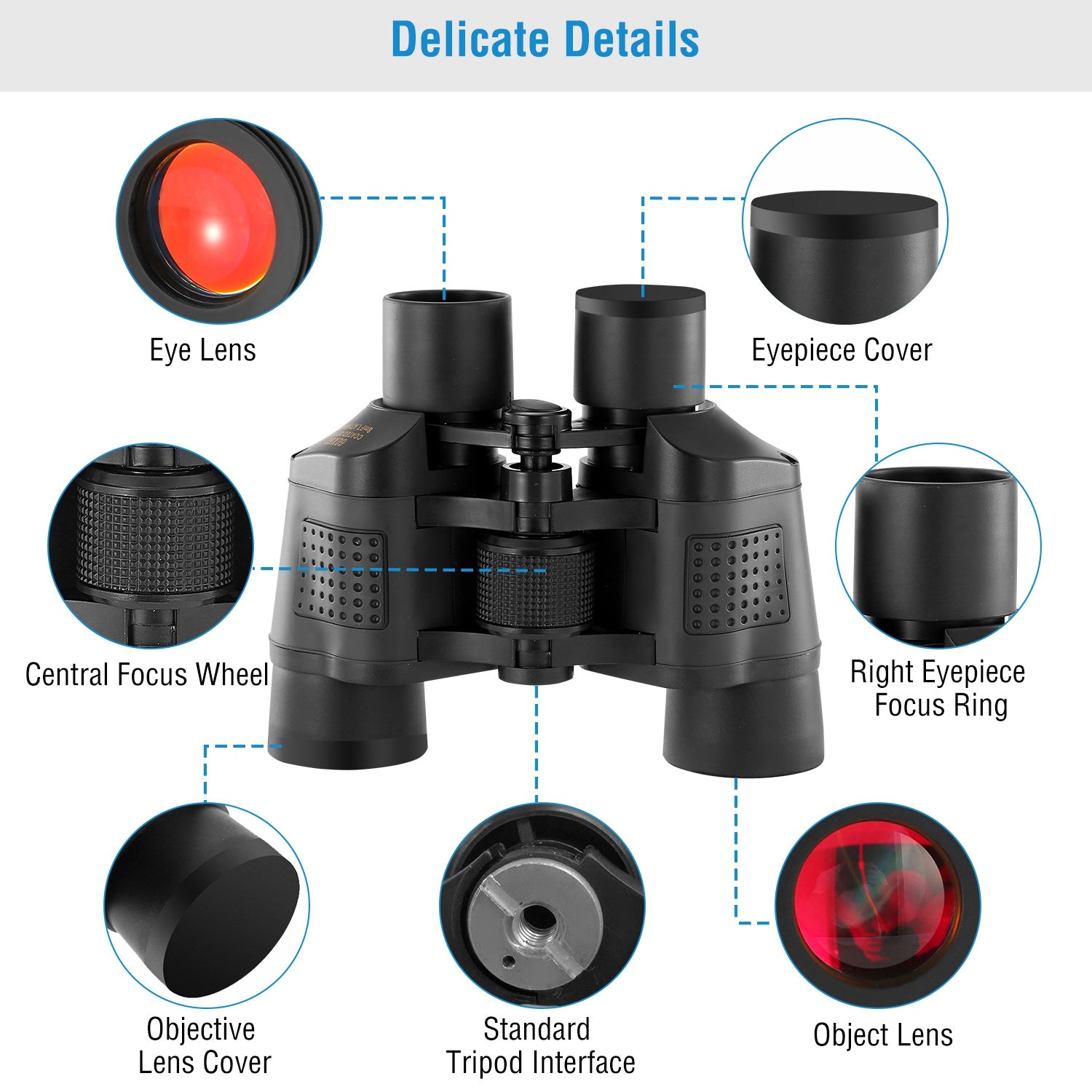 Portable HD Binoculars FMC Lens Night Vision Telescope