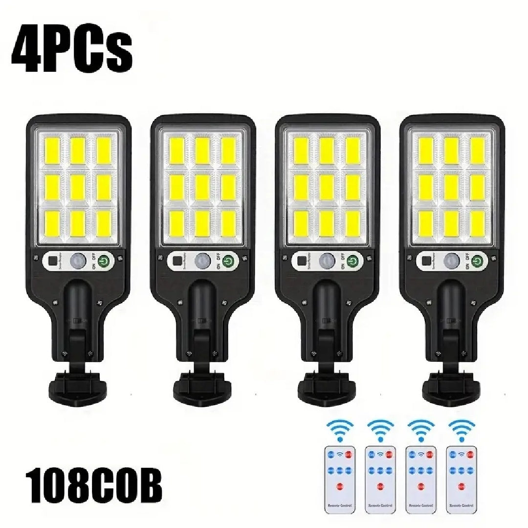 108 LED Solar Street Light Waterproof Motion Sensor Remote Control